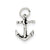 Antiqued Anchor Charm in Sterling Silver