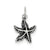 Antiqued Starfish Charm in Sterling Silver