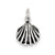 Antiqued Seashell Charm in Sterling Silver