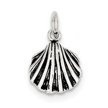 Sterling Silver Antiqued Seashell Charm hide-image