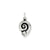 Antiqued Seashell Charm in Sterling Silver