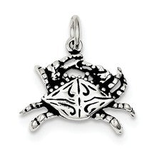 Sterling Silver Antiqued Crab Charm hide-image