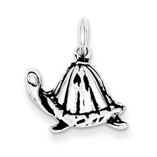 Sterling Silver Antiqued Turtle Charm hide-image