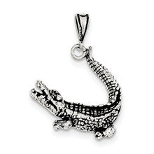 Sterling Silver Antiqued Alligator Charm hide-image