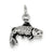 Antiqued Fish Charm in Sterling Silver