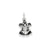 Antiqued Frog Charm in Sterling Silver