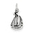 Antiqued Boat Charm in Sterling Silver