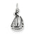 Sterling Silver Antiqued Boat Charm hide-image