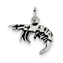 Sterling Silver Antiqued Shrimp Charm hide-image