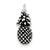 Antiqued Pineapple Charm in Sterling Silver