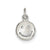 Antiqued Smiley Face Charm in Sterling Silver