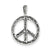 Antiqued Peace Sign Charm in Sterling Silver