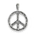 Sterling Silver Antiqued Peace Sign Charm hide-image