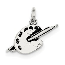 Sterling Silver Antiqued Artist Palette Charm hide-image