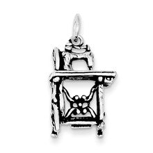 Sterling Silver Antiqued Sowing Machine Charm hide-image