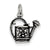 Antiqued Watering Pot Charm in Sterling Silver