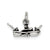 Antiqued Boat Charm in Sterling Silver