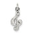 Treble Clef Charm in Sterling Silver