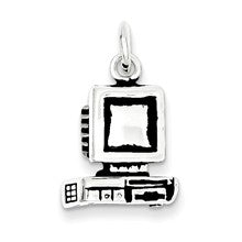 Sterling Silver Antiqued Computer Charm hide-image