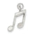 Music Notes Charm in Sterling Silver