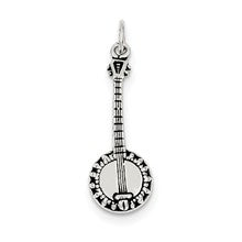 Sterling Silver Antiqued Banjo Charm hide-image