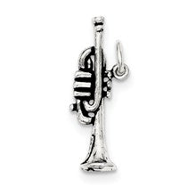 Sterling Silver Antiqued Trumpet Charm hide-image