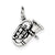 Antiqued Alto Horn Charm in Sterling Silver