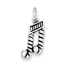 Sterling Silver Antiqued Music Note Charm hide-image