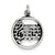 Antiqued Music Staff Charm in Sterling Silver