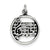 Sterling Silver Antiqued Music Staff Charm hide-image