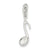 Polished Music Note Charm in Sterling Silver