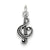 Sterling Silver Antiqued Music Note Charm hide-image