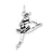 Sterling Silver Antiqued Ballerina Charm hide-image