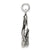 Antiqued Ballet Shoes Charm in Sterling Silver