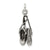 Antiqued Ballet Shoes Charm in Sterling Silver