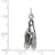 Antiqued Ballet Shoes Charm in Sterling Silver