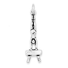 Sterling Silver Antiqued Gymnasts Charm hide-image