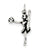 Sterling Silver Antiqued Cheerleader Charm hide-image