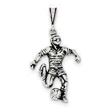 Sterling Silver Antiqued Soccer Player Charm hide-image