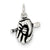 Sterling Silver Antiqued Baseball Glove/Bat Charm hide-image