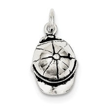 Sterling Silver Antiqued Ball Cap Charm hide-image