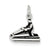 Antiqued Jet Ski Charm in Sterling Silver