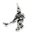 Sterling Silver Antiqued Hockey Player Charm hide-image