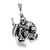 Sterling Silver Antiqued Hockey Player Charm hide-image