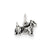 Antiqued Dog Charm in Sterling Silver