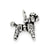 Antiqued Poodle Charm in Sterling Silver