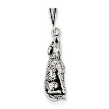 Sterling Silver Antiqued Wolf Charm hide-image