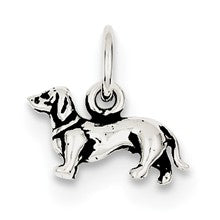 Sterling Silver Antiqued Dog Charm hide-image