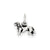 Antiqued Dog Charm in Sterling Silver