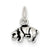 Sterling Silver Antiqued Pig Charm hide-image